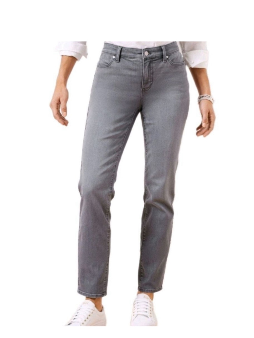 Talbots Gray Simply Flattering Five-Pocket Jeggings